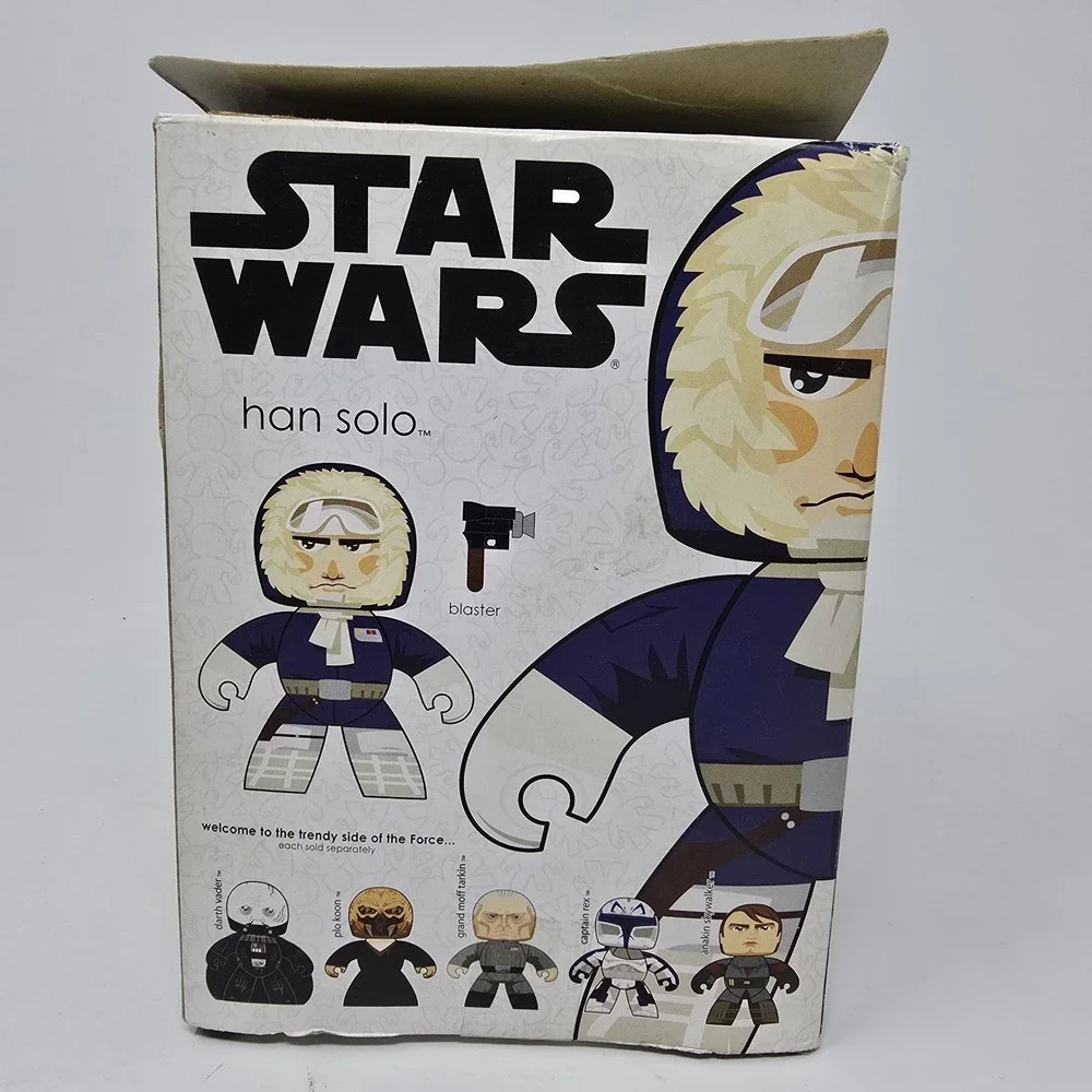 Star Wars Mighty Muggs Han Solo Hoth w/ Blaster‎ Figure 2007 Lucasfilm